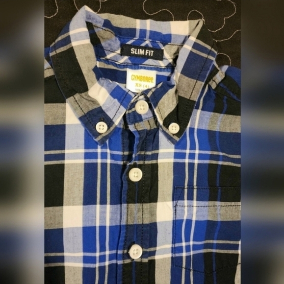 Gymboree Boys Plaid Button up Long Sleeve Shirt. Slim fit.‎ Size 4 XS - Picture 2 of 5